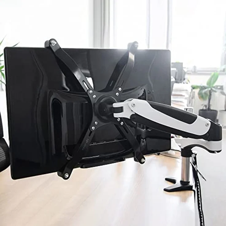 hjh OFFICE VESA-Adapter VM-A4 für 15-27 Zoll Monitore ohne VESA-Lochmuster, Stahl, bis 10kg belastbar, Schwarz 802001 – Bild 2