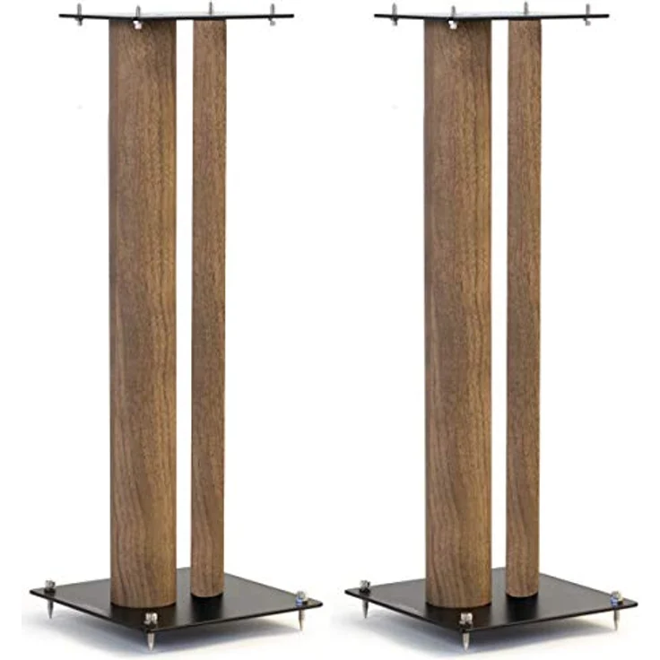 Norstone Lautsprecherständer Stylum 3 (80cm) Eiche (Dekor), stabil aus Metall, belastbar bis 50kg, Paarpreis – Bild 1