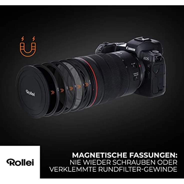 Rollei F:X Pro Magnetische ND- Rundfilter-Set Mark II in 77mm. Rollei Magnet Filter/Graufilter-Set bestehend aus CPL,ND8, ND64,ND1000 und magnetischen Basisring ideal für die Langzeitbelichtung – Bild 2