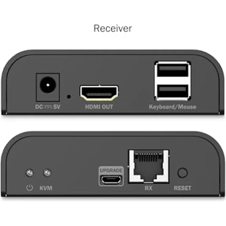 Digitus HDMI KVM IP Extender Set, 4K/60Hz, KVM Switch für bis zu 253 Empfänger, Schwarz – Bild 9