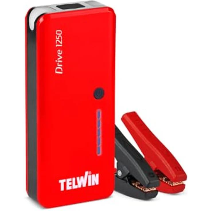 Telwin Drive 1250, Powerbank und Jumpstarter mit 22000 mAh, 264 Wh und 1200 A, schwarz – Bild 1