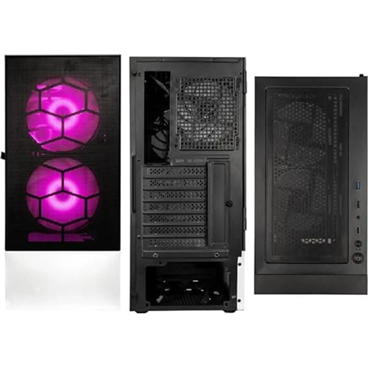 Kolink Observatory MX Mesh ARGB Midi-Tower - schwarz/weiß (mATX, ATX, Mini ITX), PC Gehäuse – Bild 4