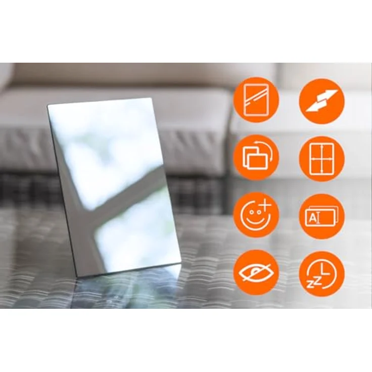 Rollei Smart Frame WiFi 101 Mirror – 10,1 Zoll Touch - WiFi - Bilderrahmen mit Frameo-App für schnelles und einfaches teilen von Fotos oder Videos | IPS-Panel, viele Funktionen, microSD-Slot (Mirror) – Bild 5