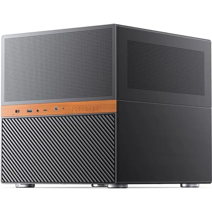 Jonsbo N6, Kompaktes Gaming-PC-Gehäuse für Heimserver und Power-User, Schwarz