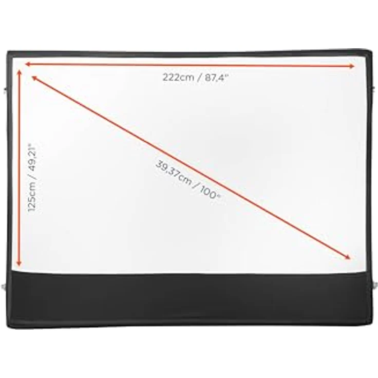 celexon aufblasbare Outdoor-Leinwand Economy INF 100", 222 x 125 cm, 16:9, für Public Viewing & 4K/8K Projekte, inkl. Luftpumpe & Transporttasche – Bild 2