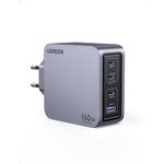 UGREEN USB C Ladegerät, Nexode Pro 160W GaN Charger Mini USB C Netzteil 4-Port Schnellladegerät PD3.1 kompatibel mit MacBook Pro/Air, iPad, iPhone 15 Pro Max, Galaxy S23 Ultra, Dell XPS