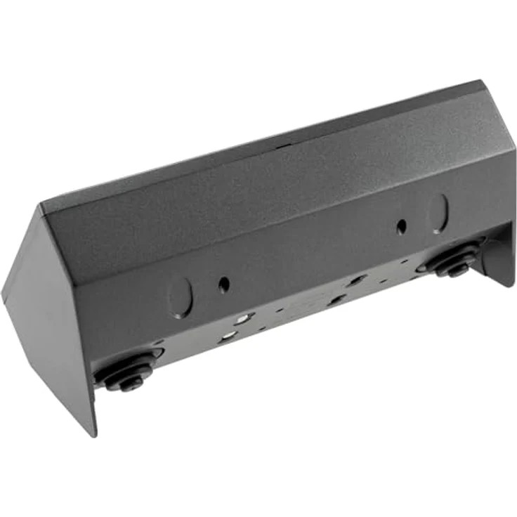 ChiliTec Steckdosenblock Ecksteckdose 3-Fach Mehrfachstecksose Anthrazit, für Küche Büro Werkstatt, Aufbau Unterbau Montage – Bild 3