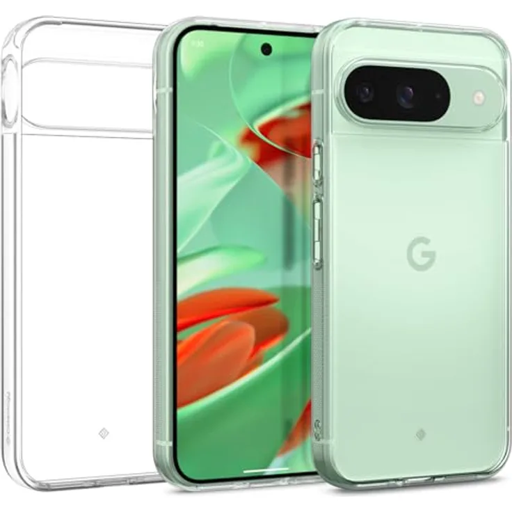 Caseology Capella für Google Pixel 9 / Google Pixel 9 Pro Hülle - Kristallklar, Seitengriffmuster, Ultra Clear, Militärqualität Sturzschutz