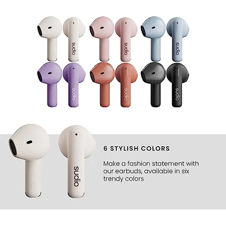 Sudio A1 Tws Kopfhörer Beige Beige One Size, Open-Ear-Ohrhörer mit tiefer Basswiedergabe und wasserresistentem Design – Bild 4