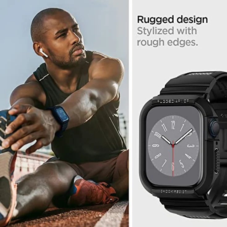 Spigen Rugged Armor Pro für Apple Watch Series 4-5-6 44mm Schwarz – Bild 5