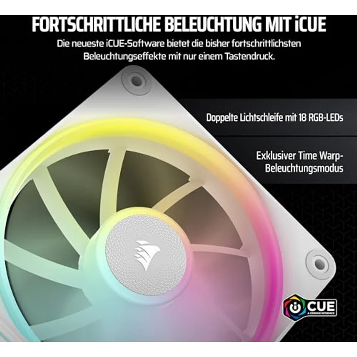 CORSAIR iCUE LINK LX140 RGB 140mm PWM-Lüfter Einzelpackung – Dual Light Loops – AirGuide Technologie – Weiß - Preisvergleich – Bild 3