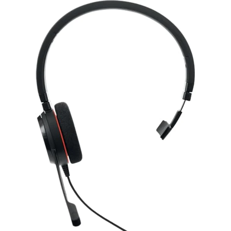 Jabra Evolve 20 Mono Headset - Microsoft Zertifizierte Kopfhörer für VoIP Softphone mit passiver Geräuschunterdrückung - USB-C/A - Schwarz – Bild 2
