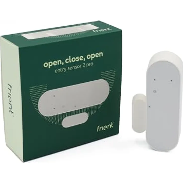 frient Entry Sensor 2 Pro, Tür- und Fensterkontakt mit Temperaturerkennung, Zigbee, kompatibel mit Homey, Home Assistant und SmartThings