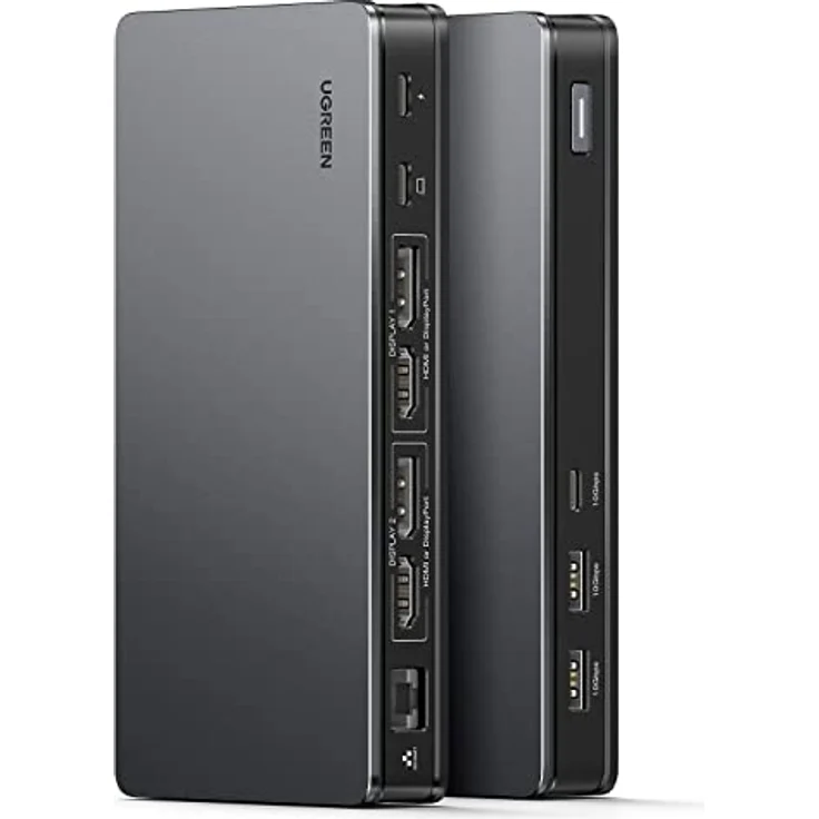UGREEN Revodok Pro 209 Displaylink Docking Station Dual Display für macOS M1 M2 MacBook und Windows (mit integriertem Treiber) USB C Dock 4K@60Hz, 10Gbps USB Ports, Gigabit Ethernet und PD 100W – Bild 1