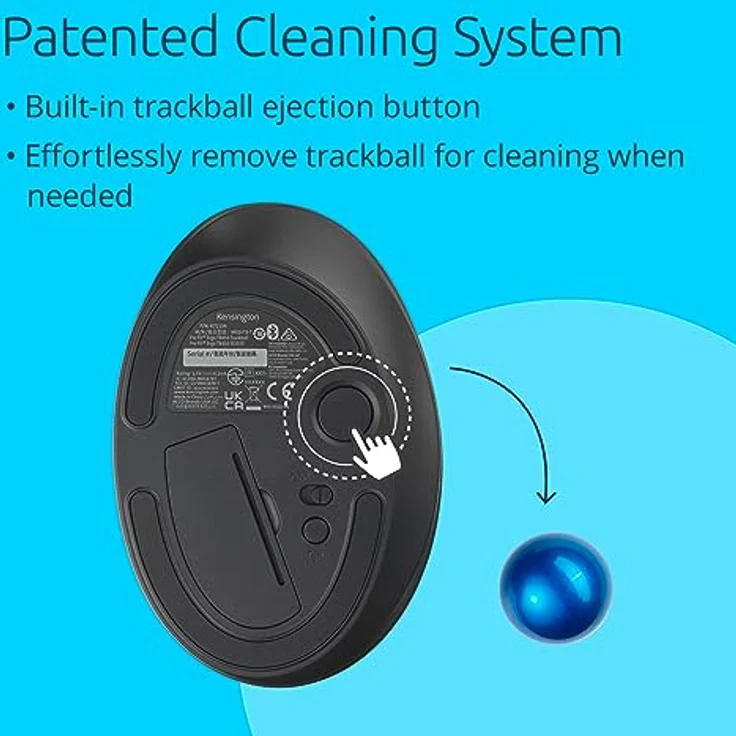 Kensington TRACKBALL PRO FIT ERGO TB450 (Kabellos), Maus, Blau, Schwarz – Bild 6