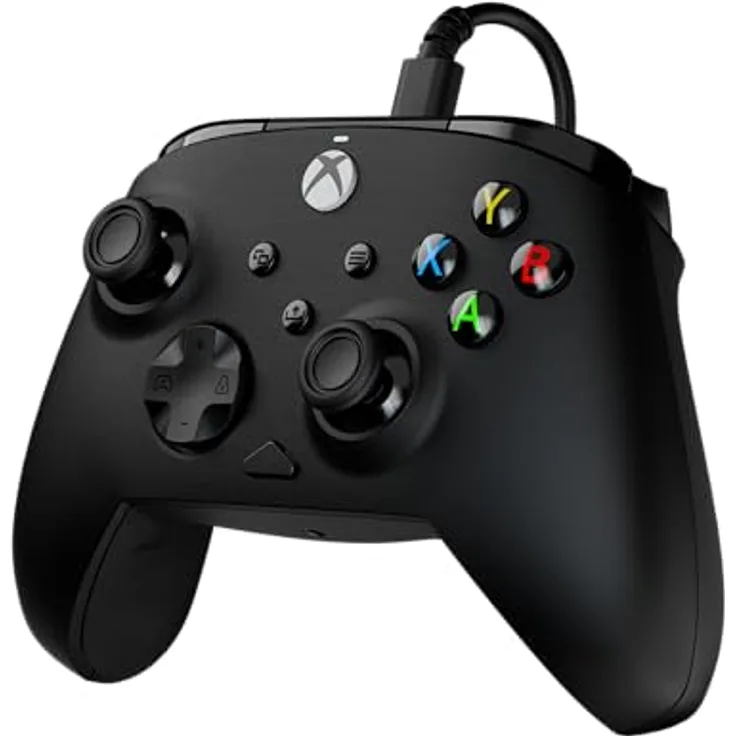 Turtle Beach Rematch Core, Schwarz Wired Gaming Controller, lizenziert für Xbox Series X/S, Xbox One und Windows PCs, ergonomisches Design, Hall-Effekt-Daumensticks, duale Rumble-Motoren, Control Hub App