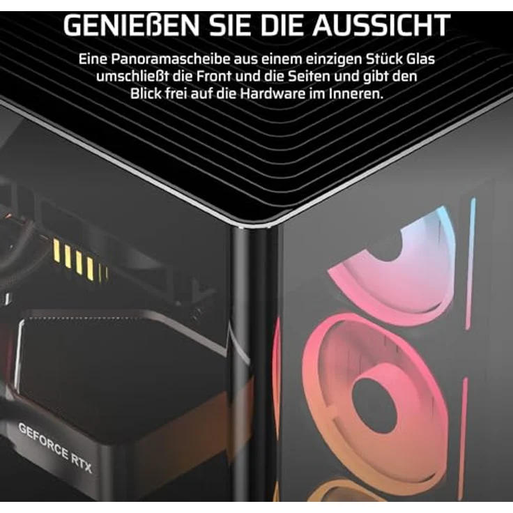 Corsair FRAME 4500X LX-R RGB Black, Mid-Tower PC Gehäuse für E-ATX, ATX, Micro-ATX und Mini-ITX mit Sichtfenster, 460 mm Grafikkartenunterstützung und 10 Lüfterplätzen, Schwarz – Bild 3