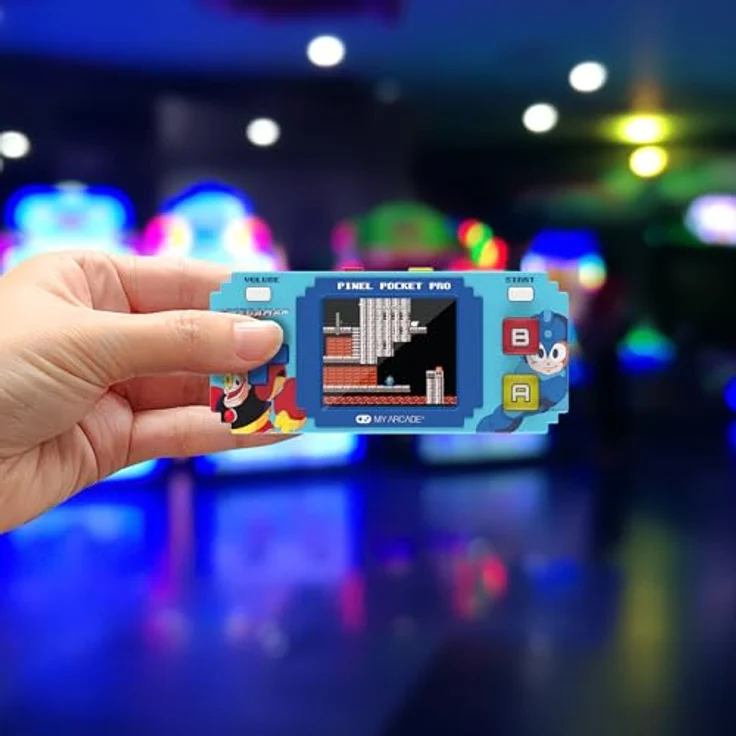 My Arcade Pixel Pocket Pro Mega Man, tragbare Spielkonsole 5,08 cm (2), blau – Bild 2