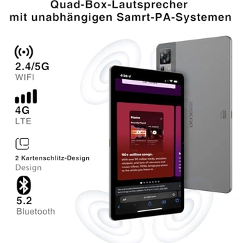 DOOGEE T30 PRO Tablet 11 Pollici 2.5K Android 13 – 15GB RAM 256GB ROM, Helio G99, 8580mAh
