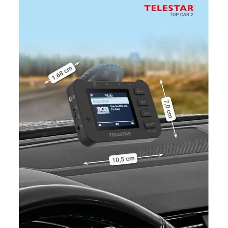 Telestar TOP CAR 2, DAB+/FM Bluetooth-Autoradio mit MP3-Wiedergabe, 6,1 cm LCD, Schwarz – Bild 8