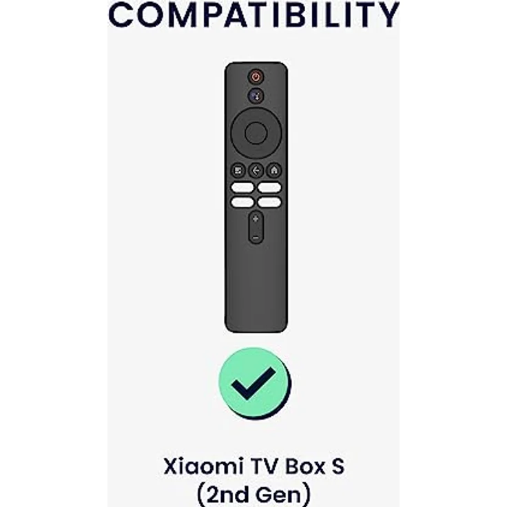 kwmobile Hülle für Fernbedienung kompatibel mit Xiaomi TV Box S (2nd Gen) - Silikon Case in Schwarz, rutschfest und reißfest – Bild 2