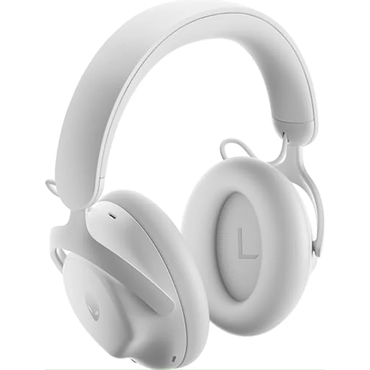Alienware Pro Wireless Gaming-Headset - 50 mm Treiber mit Graphen-Beschichtung, AI- und Aktive Geräuschunterdrückung, Bis zu 75 Stunden Akkulaufzeit, Lunar Light – Bild 3