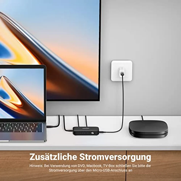 UGREEN HDMI 1.4 Switch 4K 3 in 1 Out HDMI Splitter HDMI Verteiler Fernbedienung HDMI Umschalter unterstützt 4K, 3D, HDR für TV Stick, TV, PC, Spielkonsole, Switch, PS5/4, Xbox, Blu-Ray Player. – Bild 5