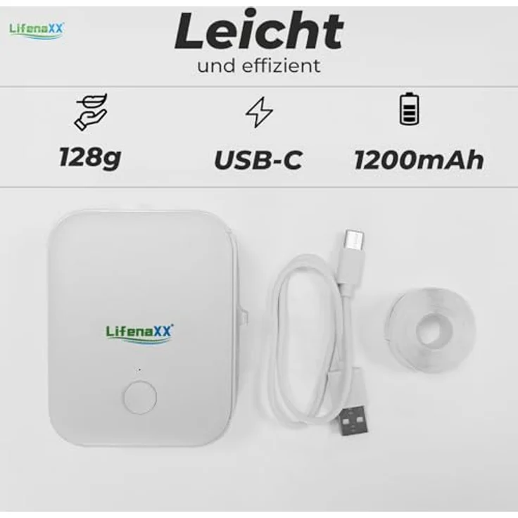 Technaxx Beschriftungsgerät Thermo Etikettendrucker LX-048, weiß mit Lithium-Ionen Akku – Bild 10