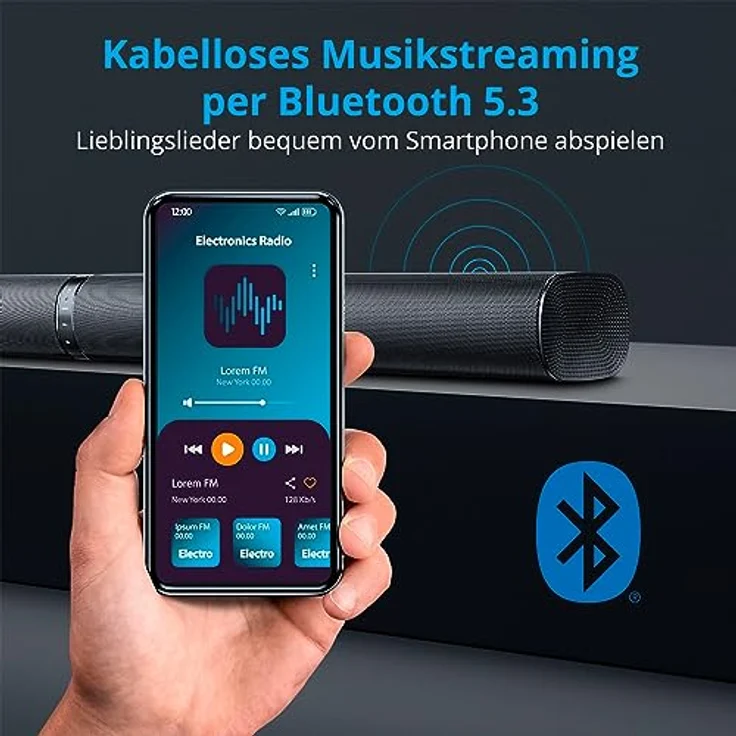 MEDION P64150 2in1 Convertible Bluetooth TV Soundbar mit Subwoofer (2.1 Soundbar, 2 x 30 Watt, 60 Watt Subwoofer, Wandmontage, HDMI ARC mit ECC, AUX, optischer Eingang) – Bild 3