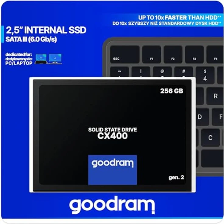 Goodram CX400 gen.2 2.5 Zoll 256 GB Serial ATA III 3D TLC NAND (SSDPR-CX400-256-G2) – Bild 2