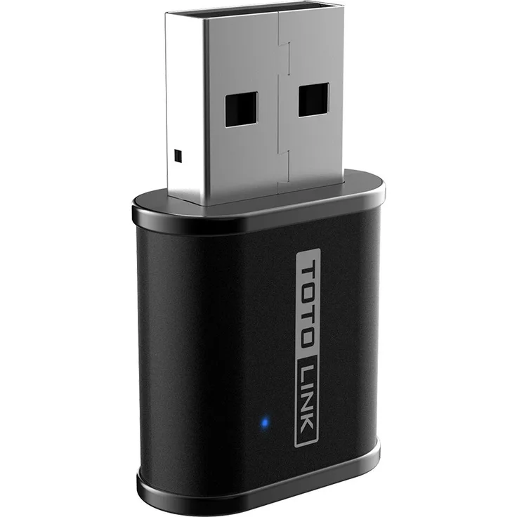 TOTOLINK A650USM AC650 Wireless Dual Band USB Adapter, MU-MIMO Unterstützung, 633 Mbit/s, Schwarz