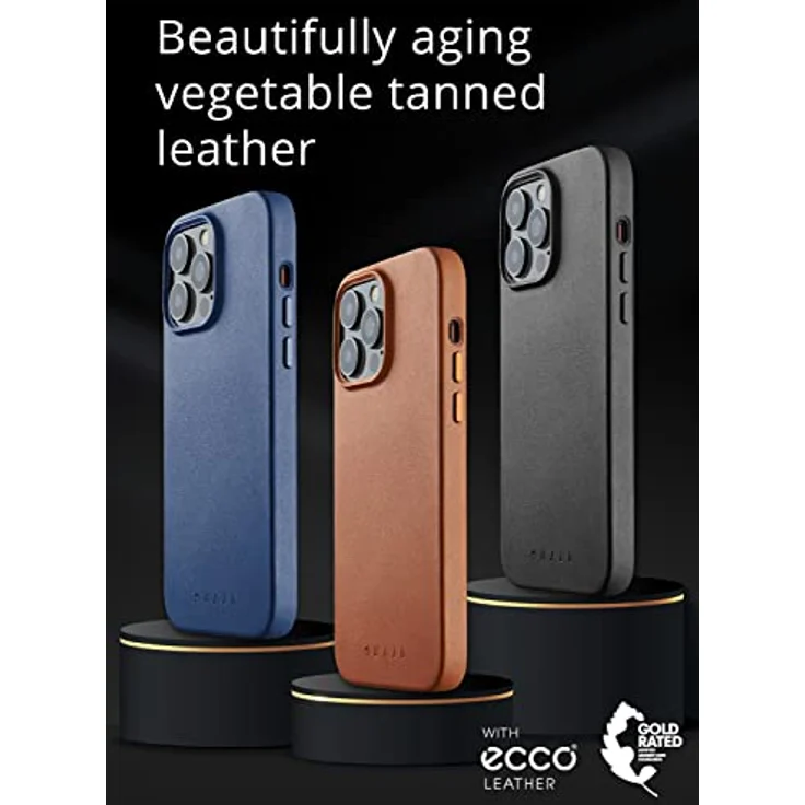Mujjo Lederhülle für iPhone 14 Pro Max | MagSafe Hülle | Apple iPhone 14 Pro Max MagSafe Schutzhülle für iPhone 14 Pro Max aus Leder mit MagSafe, Apple iPhone 14 Pro Max – Bild 4