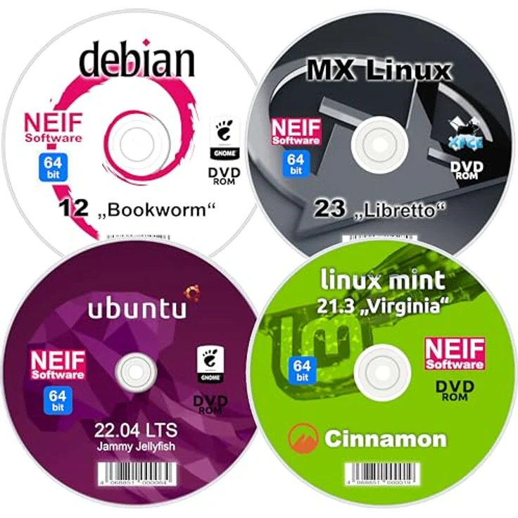 NEIF Software Best of Linux Edition 1/2024, 64 Bit DVD mit Linux Mint, Ubuntu, MX Linux und Debian, ideal für Anfänger – Bild 1