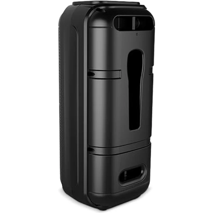 media-tech Tragbarer Bluetooth-Lautsprecher MT3183, 50W RMS, Karaoke, Bunte Disco-Beleuchtung, Bluetooth 5.3, AUX, Micro-SD, USB - BT Power Audio, Blau – Bild 3