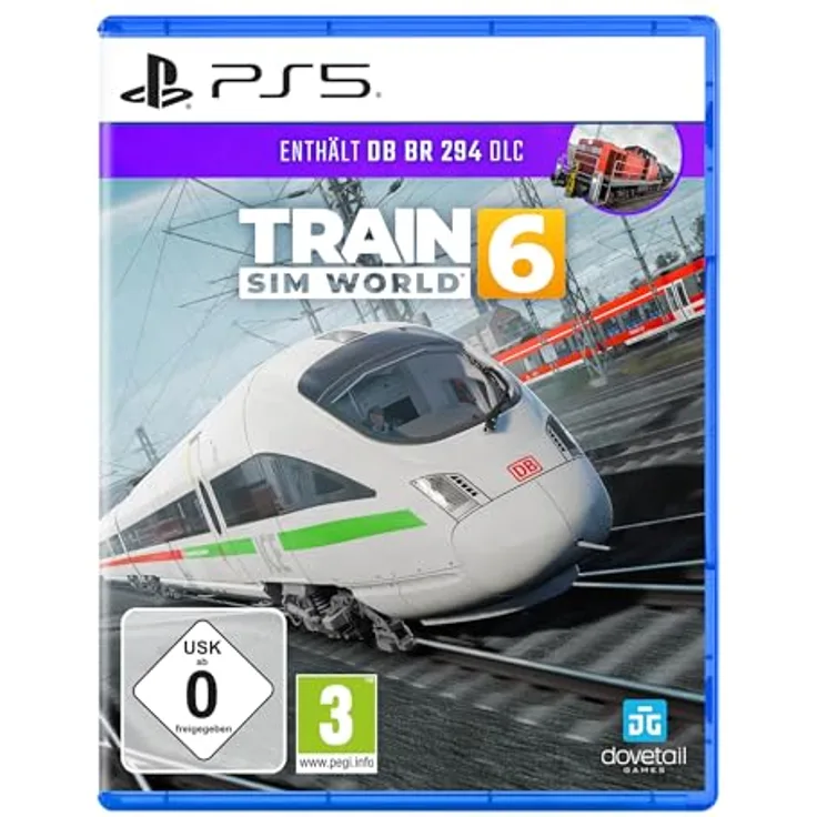 Maximum Entertainment Train Sim World 6, PS5-Spiel mit Morristown Line, DB BR 294 DLC-Paket und Zugbegleiter-Modus