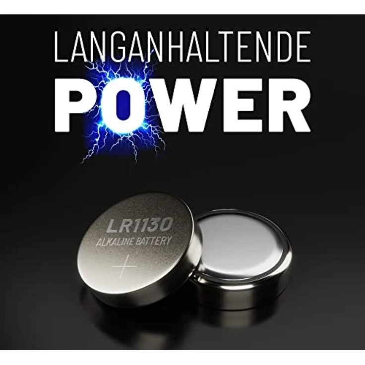 ABSINA AG10 LR1130 Knopfzelle 10er Pack - 1,5V Alkaline Knopfzellen auslaufsicher & mit langer Haltbarkeit - LR54 / V10GA / RW49 / G10A / 189 / GP189 / L1130 / 89A - Batterien in 10er Packung – Bild 4