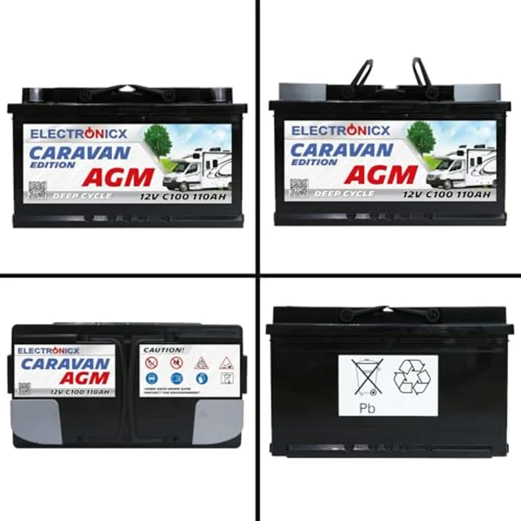 Electronicx Caravan Edition V2 AGM Batterie 110Ah 12V, wartungsfreie Versorgungsbatterie für Wohnmobile & Boote, hohe Zyklenfestigkeit – Bild 9