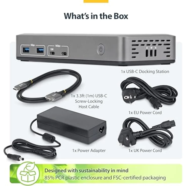 StarTech.com USB-C Dock 2x HDMI 4K60, Laptop-Dockingstation mit 1GbE und 100W PD – Bild 7