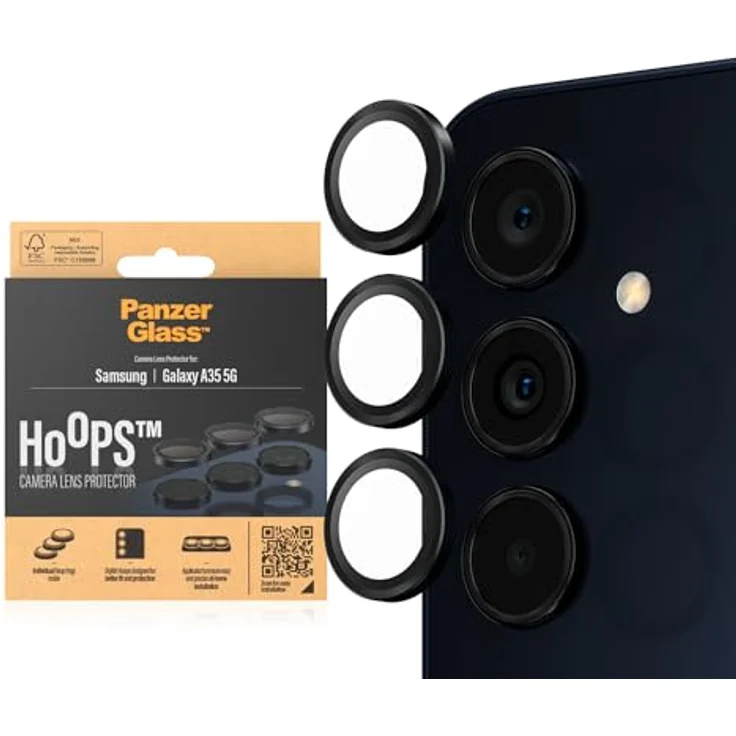 Panzer Glass PanzerGlass™ Hoops Kamera Schutz für Samsung Galaxy A35 - Stilvoller Schutz, Einfache Installation, Kristallklar – Bild 1