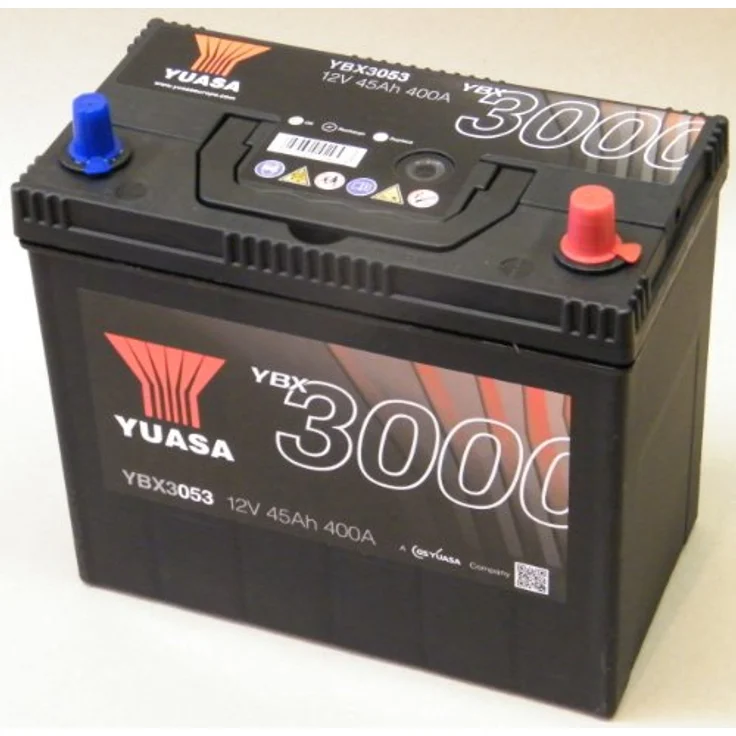 Yuasa SMF YBX3053, Autobatterie 45Ah mit T1/T3 Poltyp, integrierter Tragegriff und Ladezustandsanzeige – Bild 2