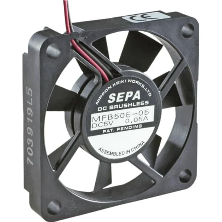 SEPA MFB50E12 Axiallüfter 12 V/DC 14.3 m³/h (L x B x H) 50 x 50 x 10mm, Industrielüfter mit robustem Gehäuse und hoher Förderleistung – Bild 1