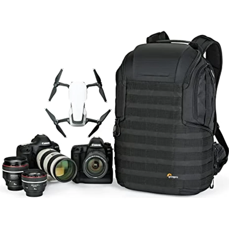 Lowepro ProTactic 450 AW II Modularer Rucksack mit Allwetterhülle, Kameratasche für Profis, Einsteckfach für Laptops bis zu 15 Zoll, Rucksack für Profi-Kameras und Drohnen, LP37177-GRL, Schwarz – Bild 1