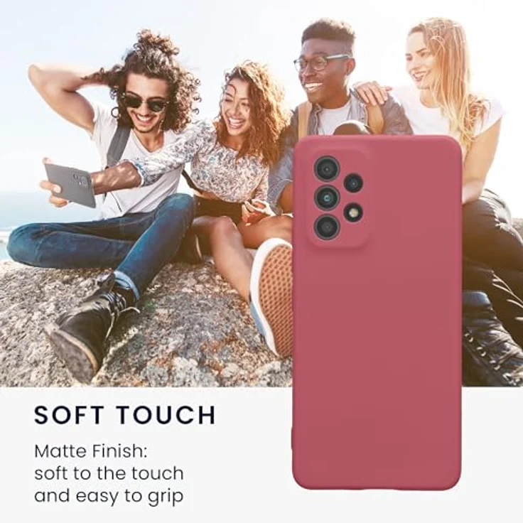 kwmobile Handyhülle für Samsung Galaxy A53 5G - weiches TPU Silikon Case in Dark Rose, rutschfest und reißfest – Bild 4