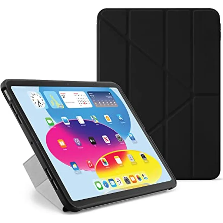 Pipetto Origami Case, Schutzhülle für iPad 2022, schwarz