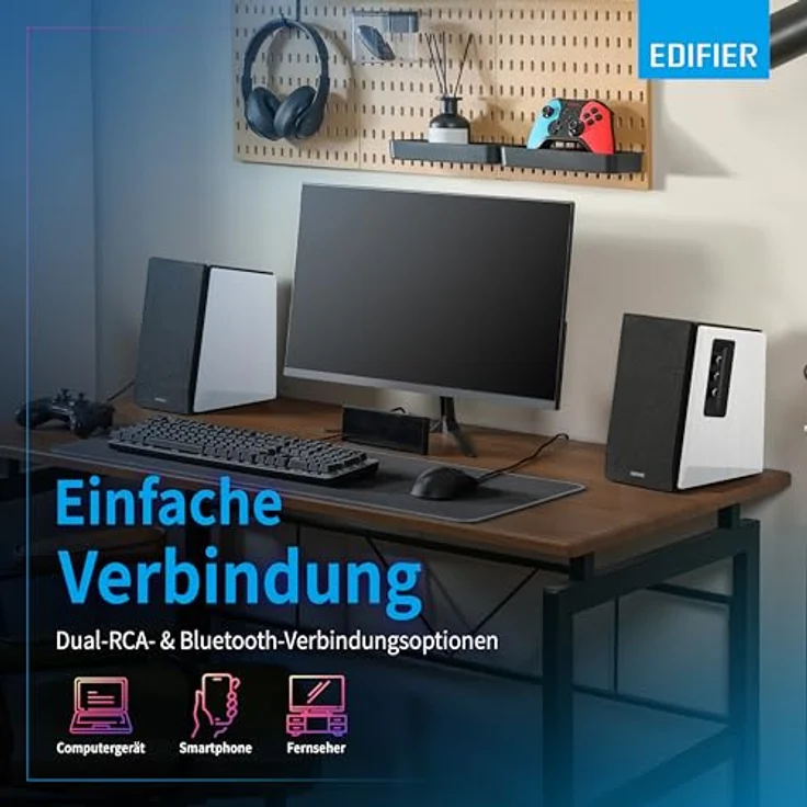 Aktivboxen Edifier Studio R1700BT 2.0 weiß-silber Bluetooth – Bild 4