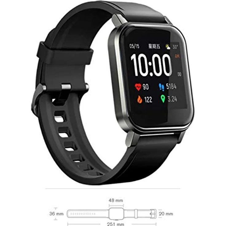 HAYLOU LS02 Fitness-Tracker Unisex, 36mm, Silikonarmband, Schwarz – Bild 5