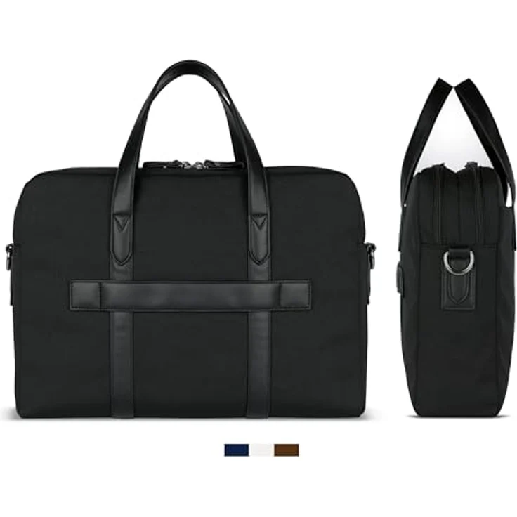 Bugatti Maro Aktentasche 40 cm, Laptopfach (14.57"), schwarze Notebooktasche mit elegantem Design – Bild 3