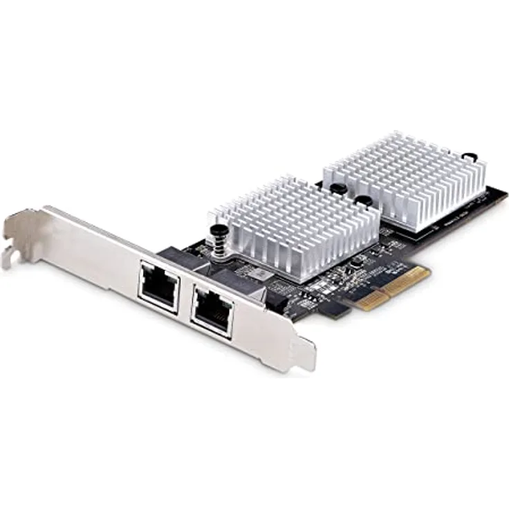 StarTech.com 2-Port 10Gbe Netzwerkkarte, PCIe Ethernet 10 Gigabit Karte für PCs/Server, PCI Express Netzwerkkarte/10gb LAN Karte, Sechs Geschwindigkeits NIC, 10GBASE-T und NBASE-T (ST10GSPEXNDP2)