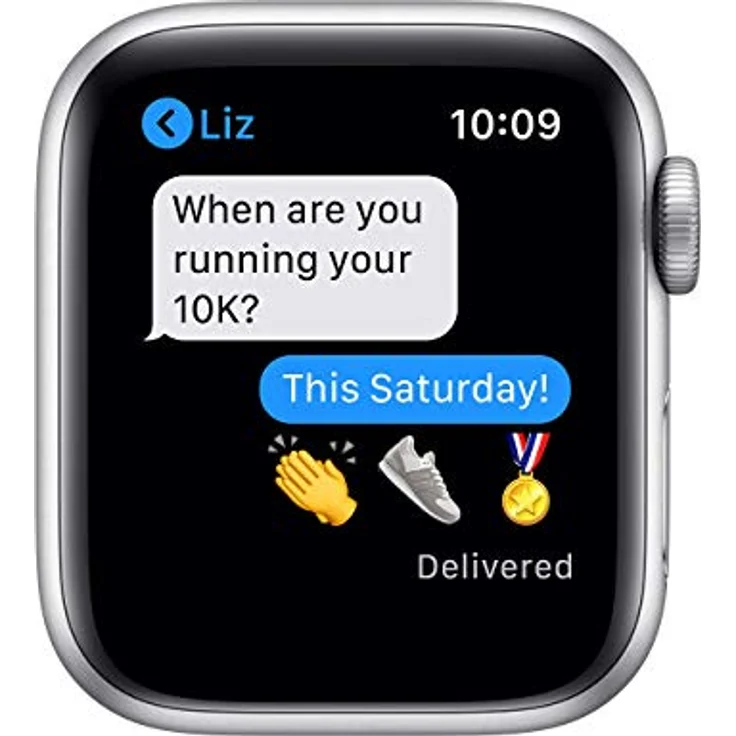 Apple Watch Series 6 (GPS + Cellular, 40MM), Edelstahlgehäuse Silber, Weißes Sportarmband, Blutsauerstoffmessung, EKG-App, Always On Retina-Display – Bild 4