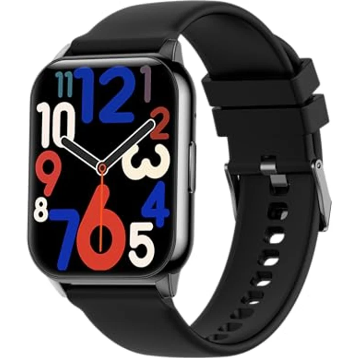 Maxcom - FW25 Arsen Pro Smartwatch - Männer - Damen - Unisex - Fitnessuhr - mit Blutdruck-, Herzfrequenz-, Schlafüberwachung und Schrittzähler - Eckig - Elegant - mit Gummiband Schwarz – Bild 1